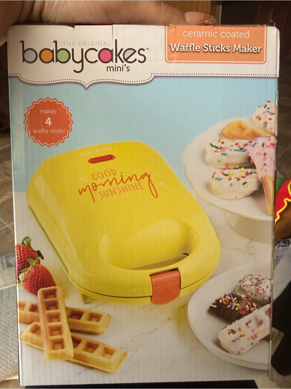babycakes Good Morning Sunshine Yellow Waffle Sticks Maker